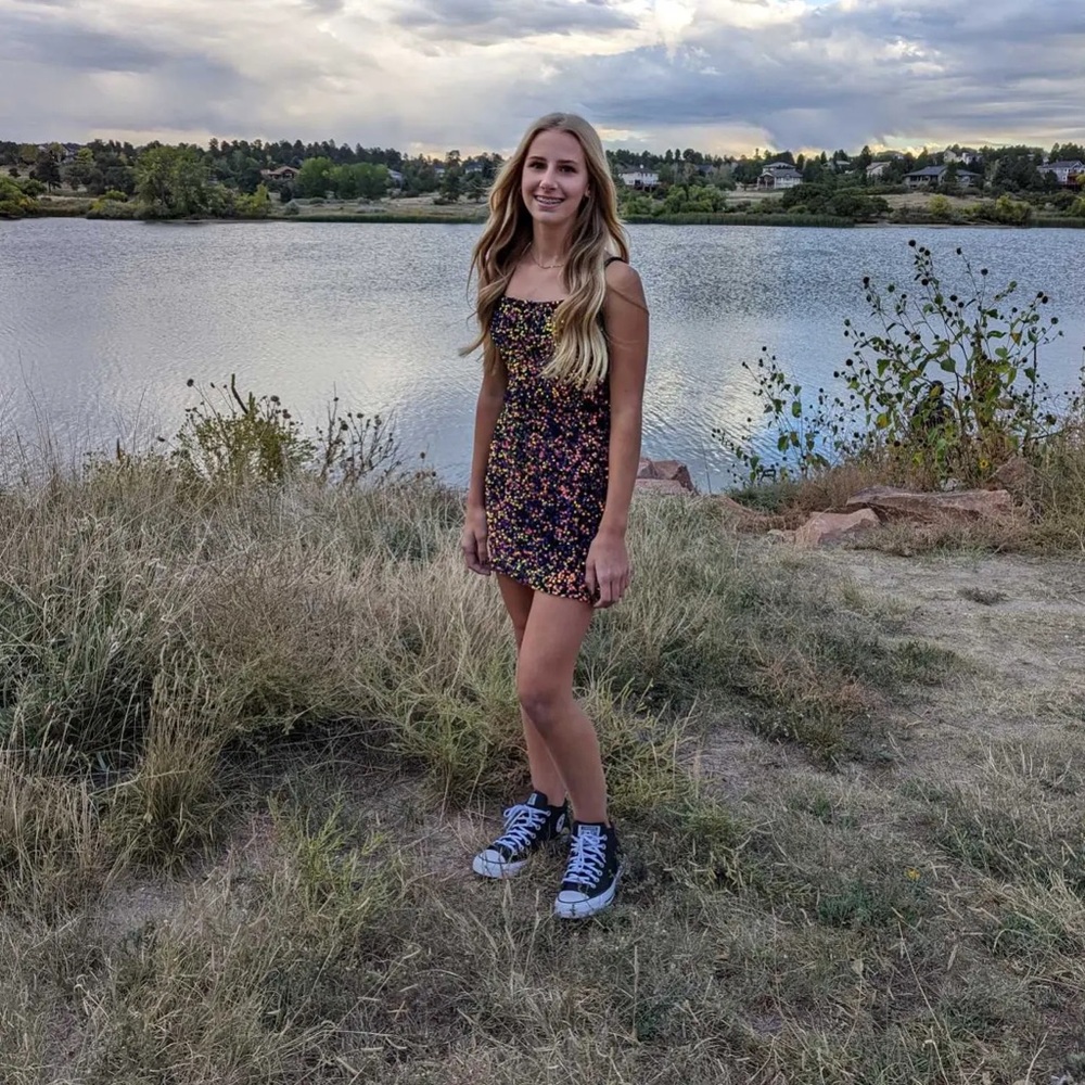 Black color-shift hoco dress - Picture 2 of 4